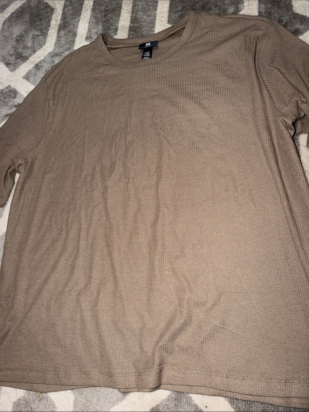 Men’s 3X taupe ribbed crewneck / NEW